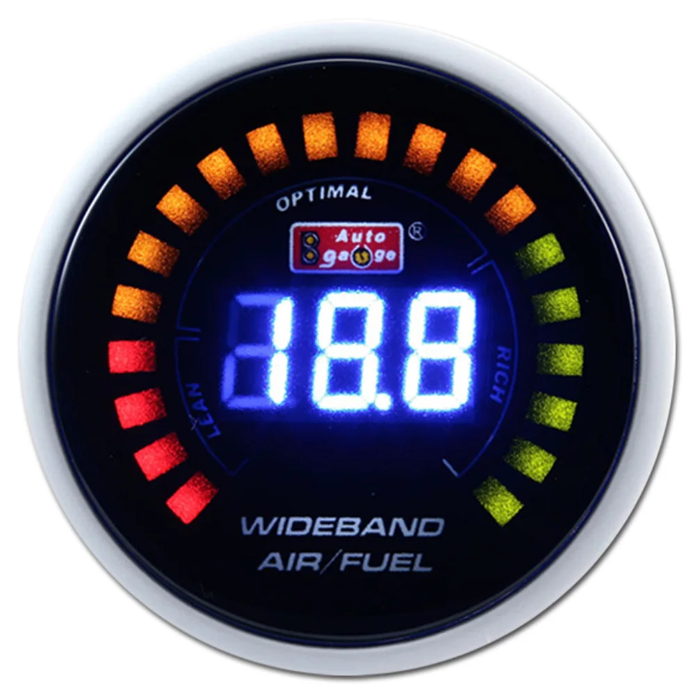 52 Mm Electric Digital Wideband Air Fuel Ratio Gauge With Sensor Data