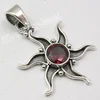 Amazing star shape 925 sterling silver natural garnet gemstone handmade designer latest pendant