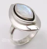 Wholesale 925 pure silver moonstone mens ring natural moonstone gemstone marquise shape designer mens ring
