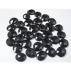 Black onyx flat rose cut loose gemstone