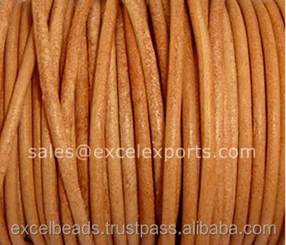 best quality tan color natural leather cords for making