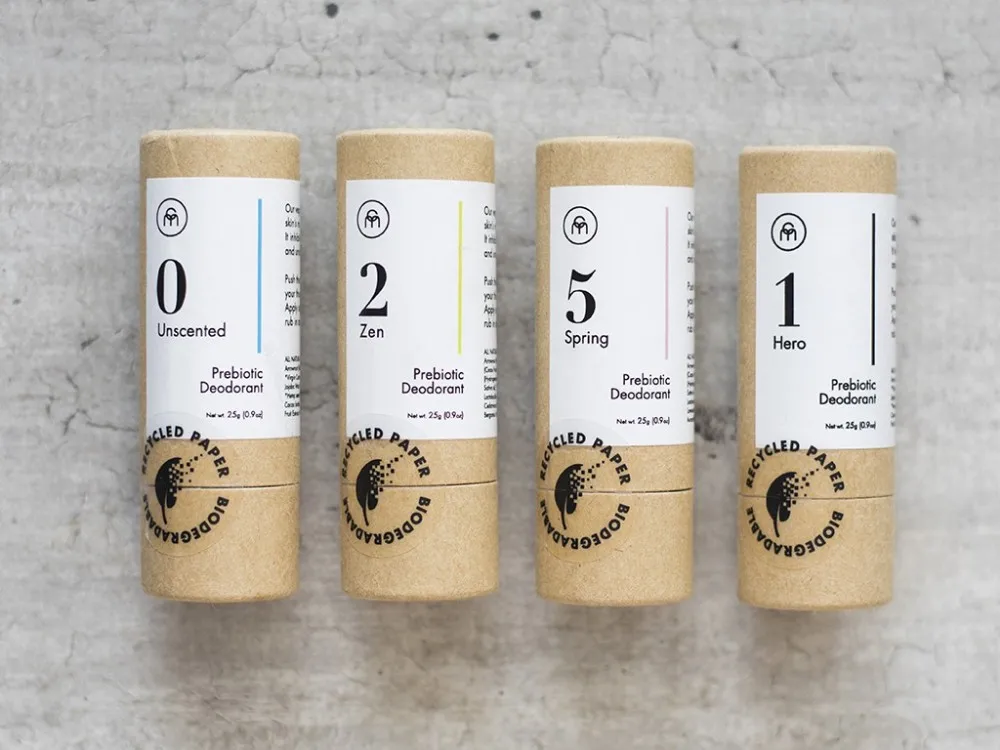 Eco Friendly Kraft Deodorant Containers Biodegradable Packaging For