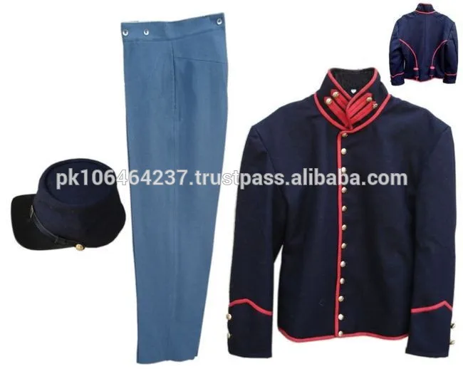 American Civil War Artillery Uniform Includes Shell Jacket Trousers And