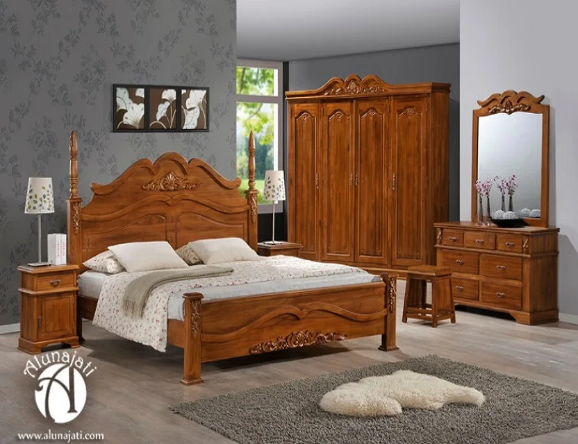 modern antique wooden teak bedroom set home furniture - buy teak wood  carving bedroom furniture,solid wood bedroom furniture,contemporary style