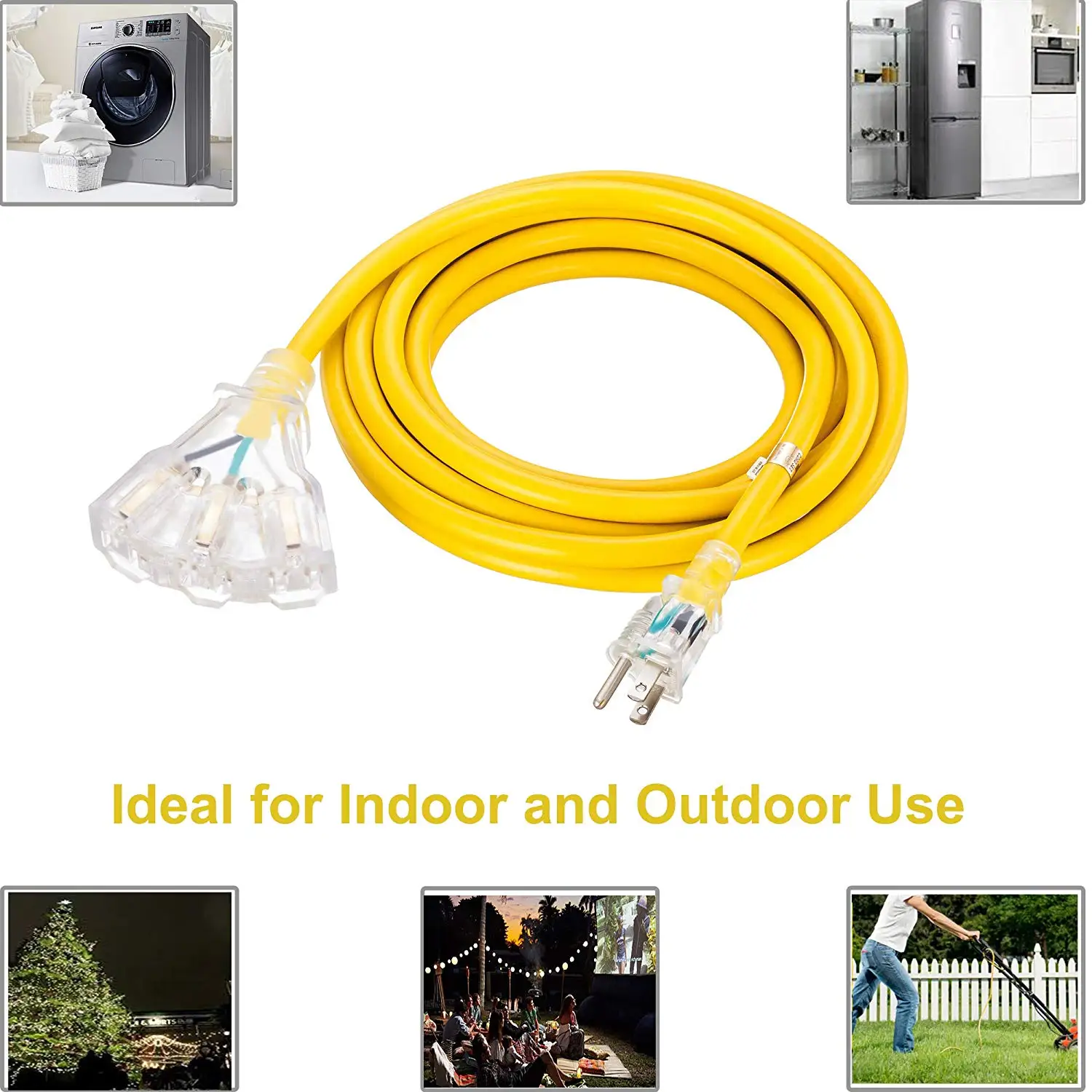 Cable Eléctrico Retráctil Para Portátil,Cable De Extensión De 100m