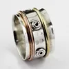 Gallery Design Three Tone Spinning Ring 92.5 Sterling Silver Jewellery Wholesaler