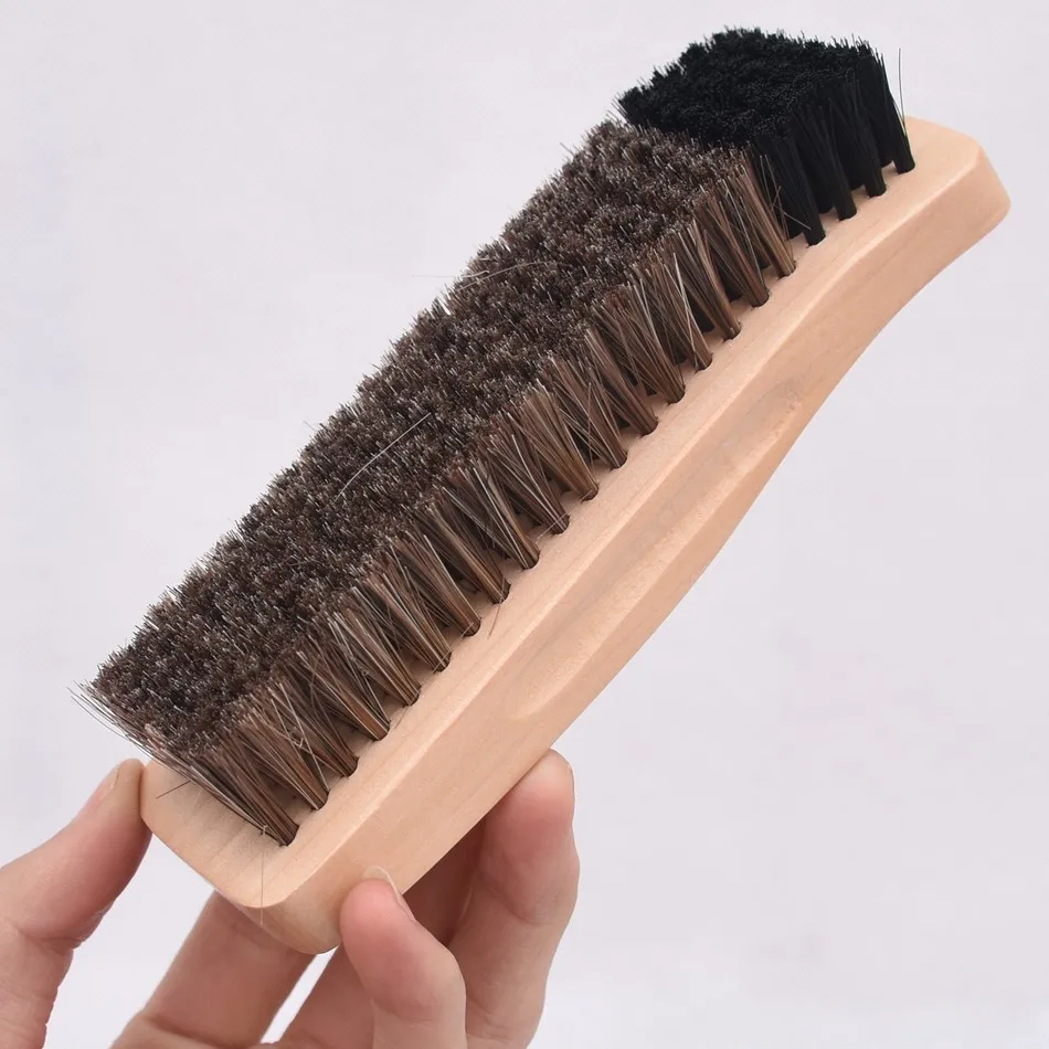Wood Handle Pig Hair Polishing Shoe Brush - Buy Wooden Shoe Brush ...