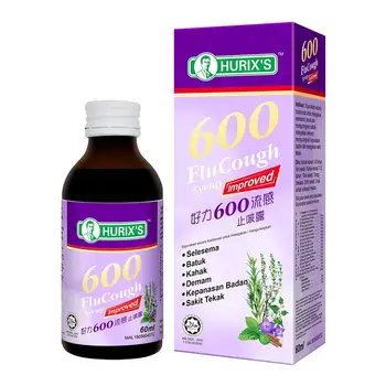 Herbal Syrup For Flu And Cough- Hurix's 600 Flu Cough Syrup Improved ...