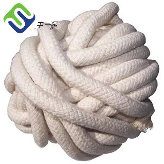 Corda trançada sólida de 16 fios 100% algodão fabricada na China a preço de fábrica