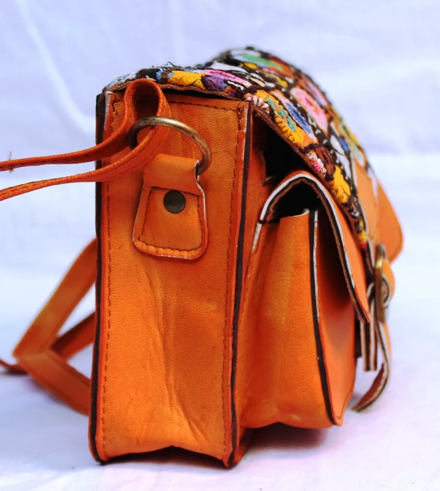 Leather Sling Messenger Bag Women's Handbag Genuine Leather Kilim Bag ...