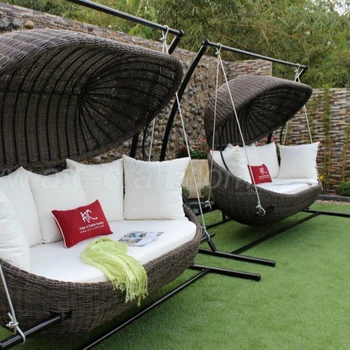 Clam Shell Inspired Design Poly Rattan Hammock For Outdoor Garden Balcony Buy Hanging Garden Furniture Garden Classics Outdoor Furniture Poly Rattan Garden Furniture Product On Alibaba Com