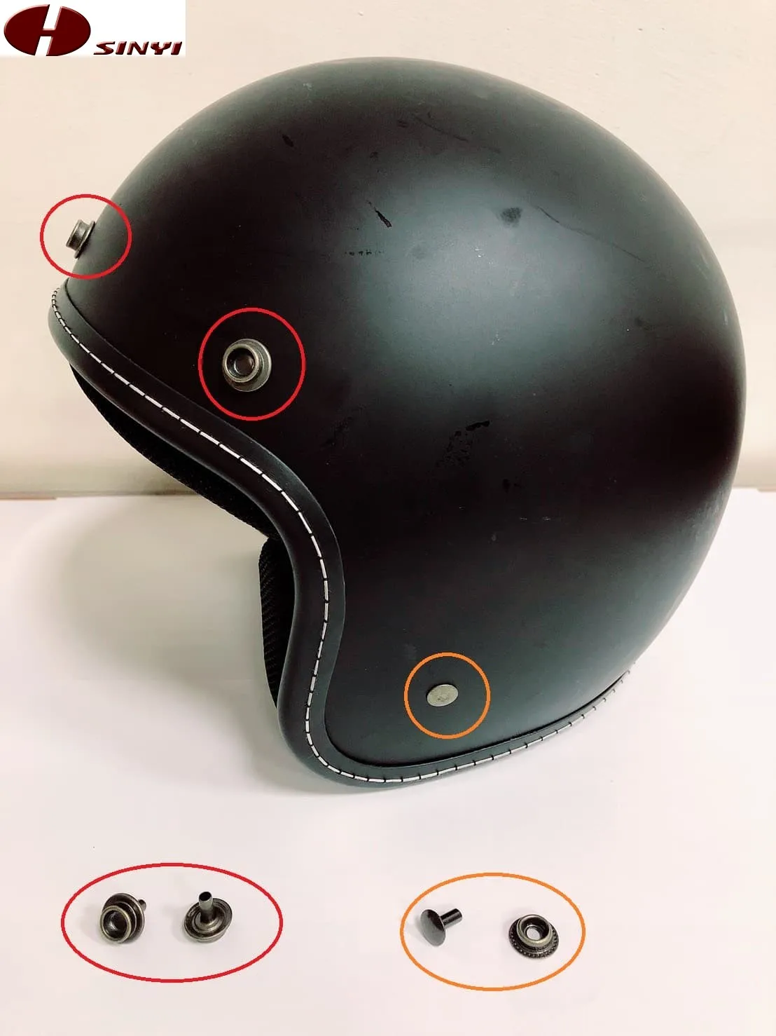 Motorcycle Helmet Studs Snap Button M136 - Buy Helmet Studs Snap