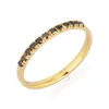 10K Yellow Gold Black Diamond Half Eternity Band Ring Jewelry Manufacturer