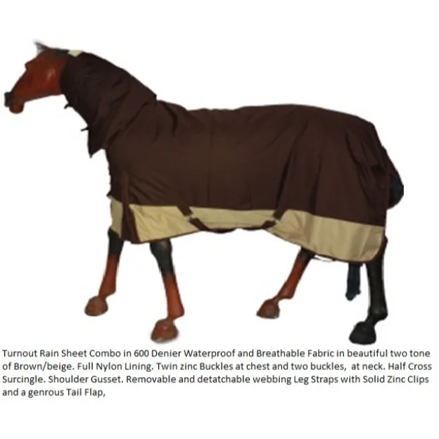 Horse Blanket Turnout Rain Sheet Combo In 600 Denier Waterproof And