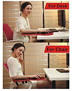 Best to Buy Home&Office Computer Arm Support - Ergonomically Designed Mouse Pad Arm-stand Desk Extender Premium Adjustable Computer Wrist Rest Armrest - Desk and Chair Dual Purpose Attachable (Black)