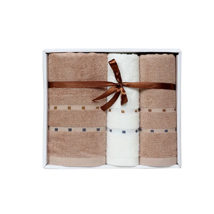 Gift Towel Set Custom Cheap Hand Towel Packaging Cotton Bath Towel In
