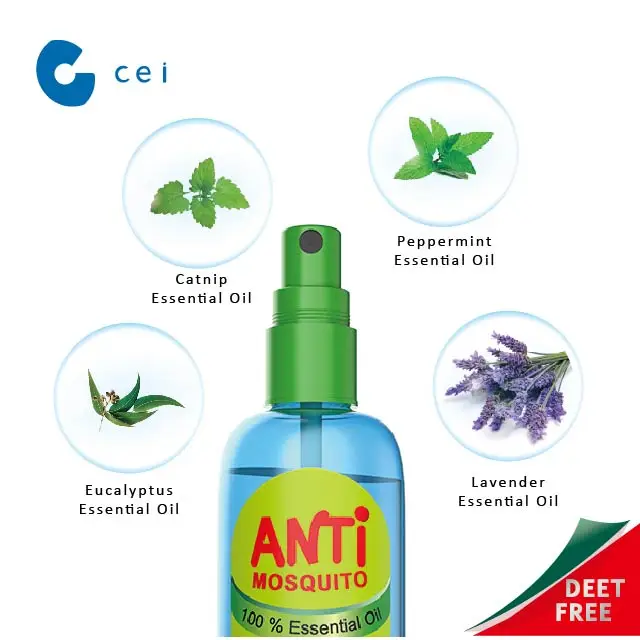 Mosquito Body Spray With Catnip Peppermint Lavender Eucalyptus Essential Oil Pest Repeller