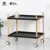 best price new design modern living room plastic decor coffee table teapoy with wheels