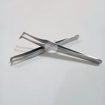 Volume Eyelash Extension Tweezers Short Tip L Type Rounded Head