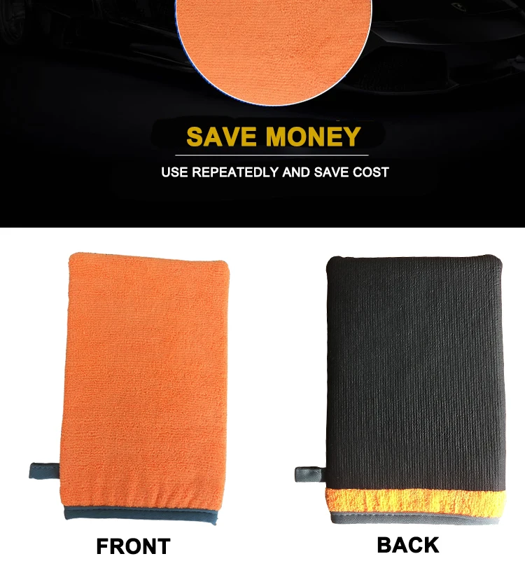 Newest microfiber polishing clay mitt/ nano magic car clay mitt