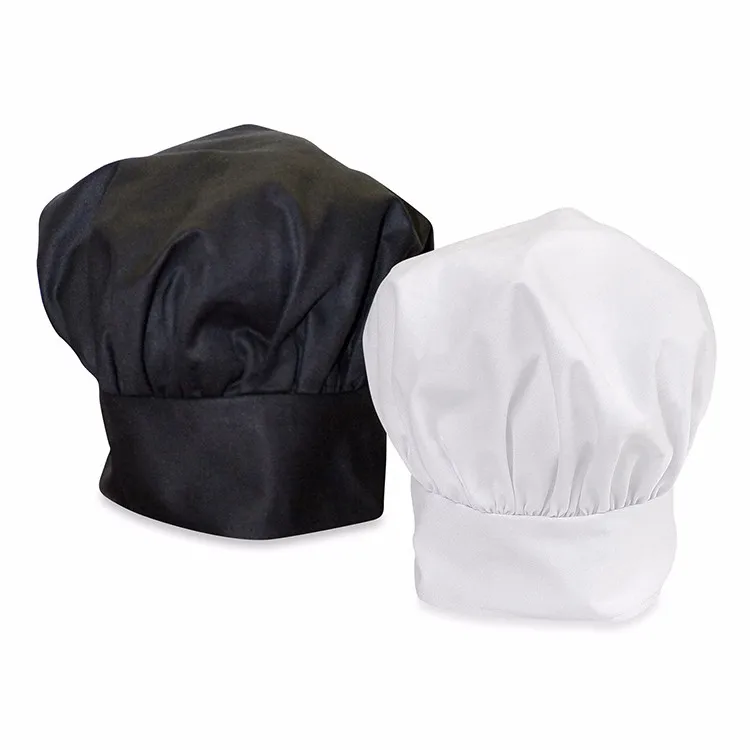 Adul Chefs Hat Baker Professional Elastic Adjustable Men Women Cook Cap Black UK 