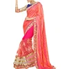 Patch Border Work Faux Georgette Saree