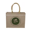 Padded Rope Handle & Two Color Logo Print 2 Side PP Laminated Jute Promotion Bag