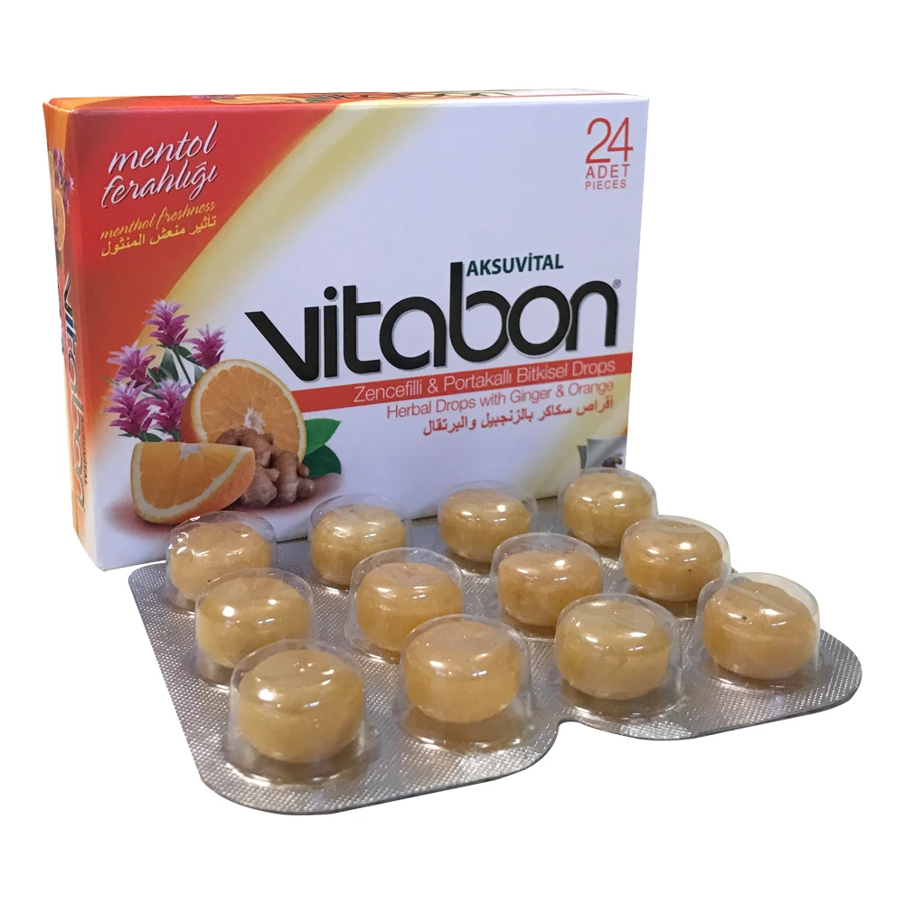 vitabon herbal lozenge ginger candy with orange blister pack cough lozenges hard candy gowawe com b2b platform