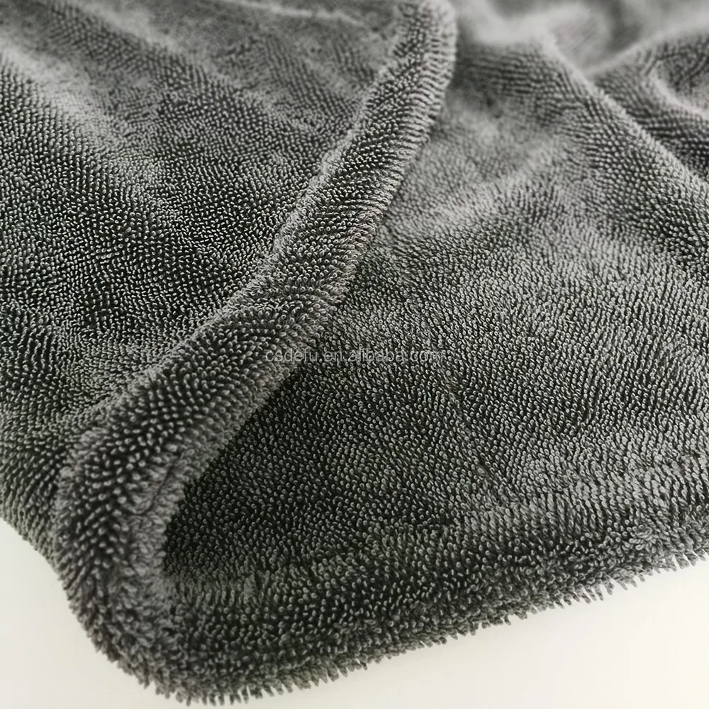 Microfiber Korean 50*80cm 1200gsm Edge Absorbent Twist Loop Towel Clean ...