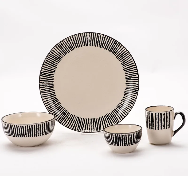 China Factory Ecofriendly Hot Selling Cheap Ceramic 16pcs Dinnerware