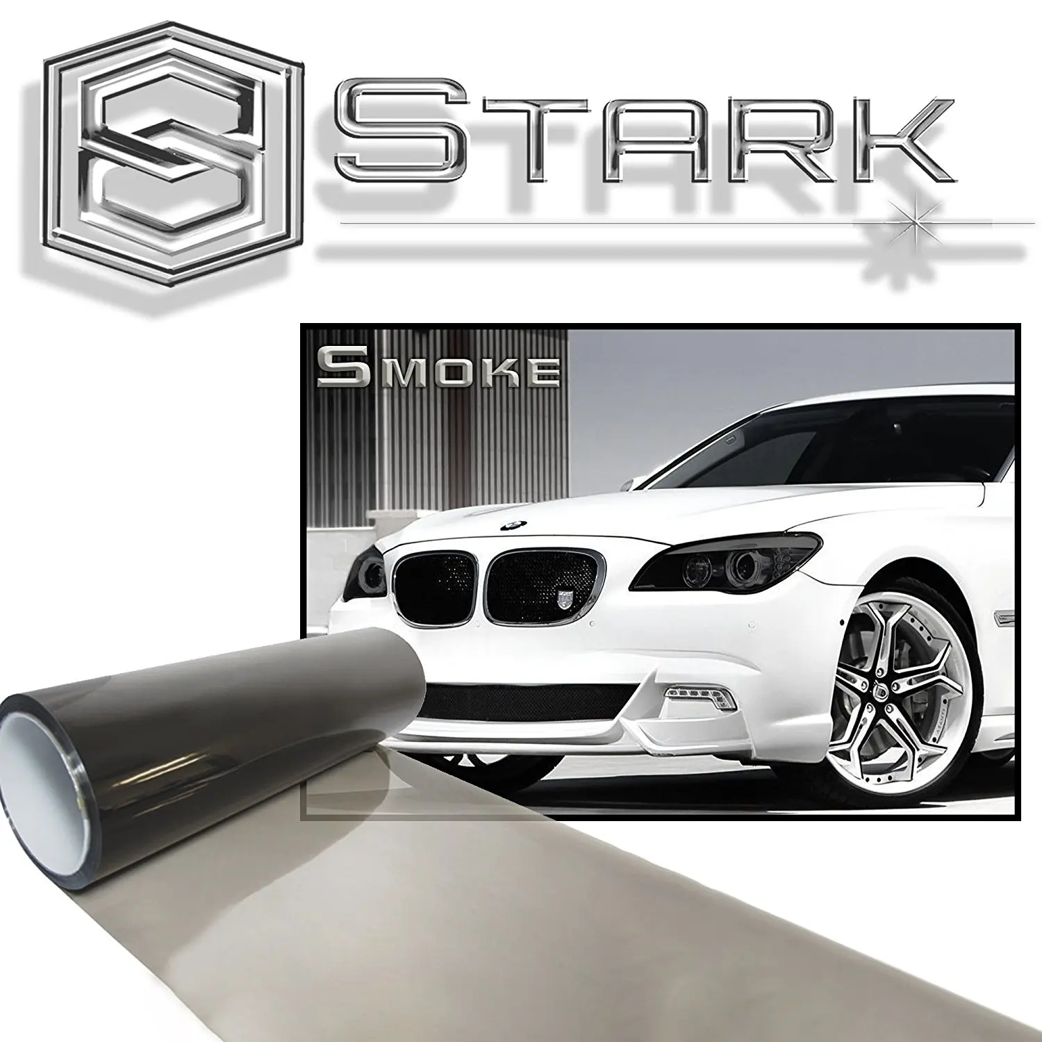 1000mm BLACK Dark Fog Tail Light Headlight Tint Tinting Film Car Van Wrap Sheet