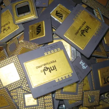 Ceramic CPU Processor Intel Pentium Pro Scrap with Gold Pins