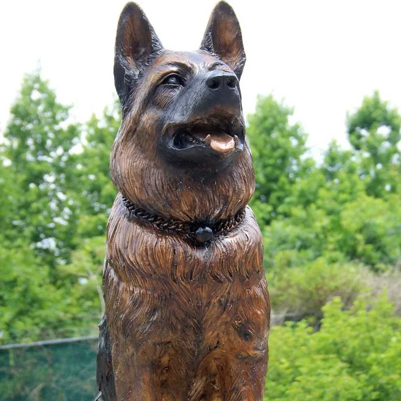 german shepherd puppy statue