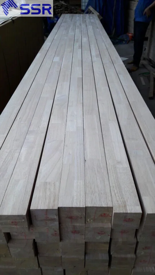 在越南制造的松木/橡胶木手指关节块出口