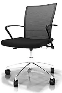 Mayline Valore Mesh Back Task Chair Overall Dimensions: 23 1/2"W X 20 1/2"D X 36 1/2"-40 1/4"H Seated Area Dimensions: 19.5"W X 17"D X 18"H Seat Height: 18.5"-22.25" - Black