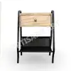 Industrial Metal Wood Design Nightstand, 1 Drawer Bedside, Industrial Bed room Furniture