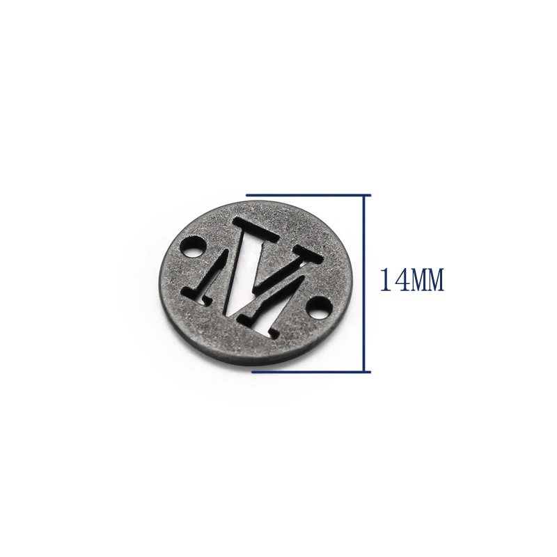 Custom fashion swimwear  brand logo vintage metal label tag with 2 hole