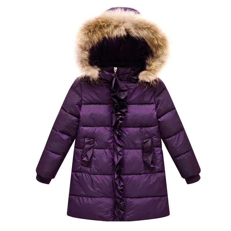 2018 Winter Coat Fashion Fur Hood Jacket Children Puffer Padding ...