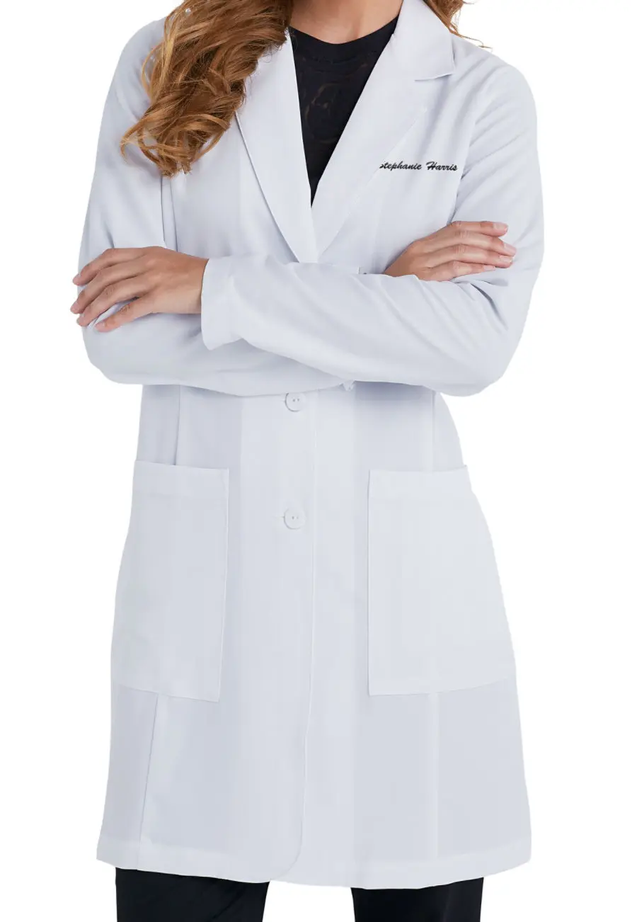 white coat dress