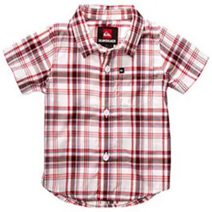 Woven, Children Boys Short Sleeve Shirt Custom low price clothing kids school uniforms kids polo shirts wholesale