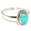 Authentic Oval Green Turquoise 925 Sterling Silver Midi Ring, Handmade Silver Jewelry, Exclusive Designs Silver Jewelry