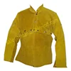 Welder Safety Jacket / High Quality Welding Jacket in Cow Split Leather / Cap Sleeve with Bib Welder's Jacket, Welding Jacket