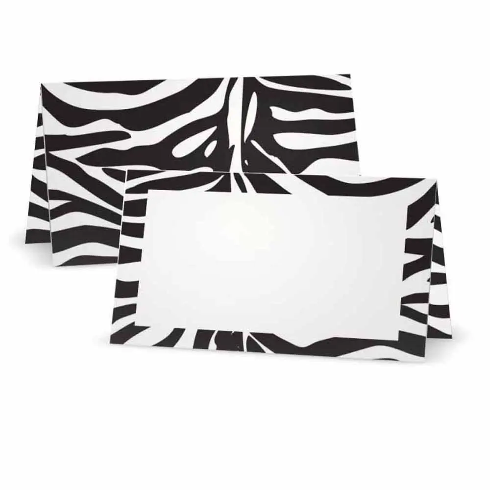 Flat or Tent 10 or 50 Pack Occasion or Dinner Event White Blank Front with Border Placement Table Name Seating Stationery Party Supplies Black and Red Place Cards 50, Flat Style
