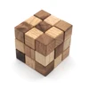 Kids Wooden Puzzles for Fun Challenging Brain Teaser of the 3D Snake Puzzle Cube Family