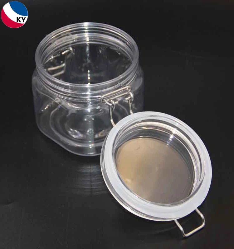 250ml Body Scrub Plastic Container Jars With Spoon For Cosmetic Clear