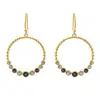 Gemstone studded dangles in 925 sterling silver sterling