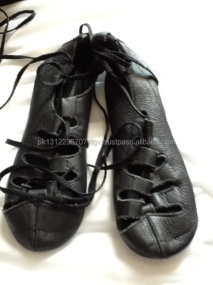 Sued Sole Long Laces Soft Black Leather Irish Jig Shoes. Buy Irish
