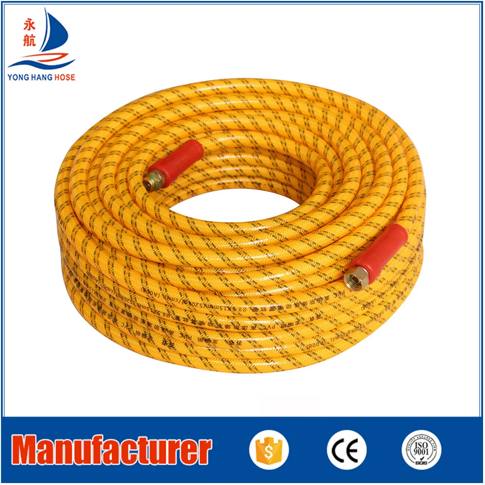 Agriculture Irrigation Hose,1/4,3/8,1/2 Pvc Flexible Yellow Braided