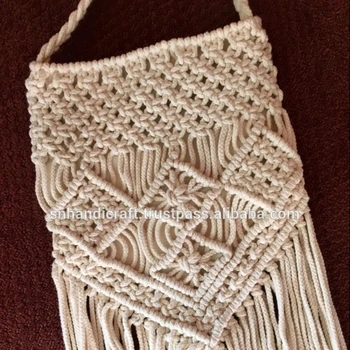 macrame fringe bag