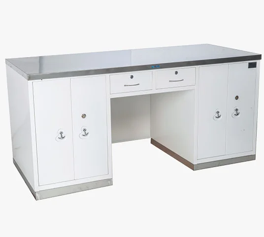 Hospital stainless steel surface and seat working table/hospital furniture